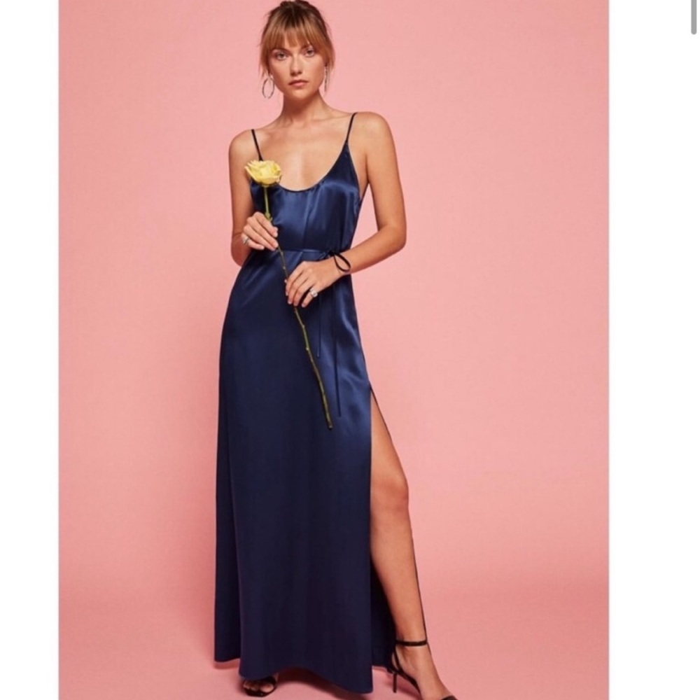 Reformation Iris Silk Maxi Gown